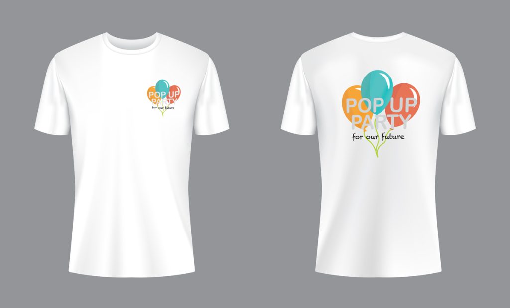 balloon greenpop white t-shirt mockup